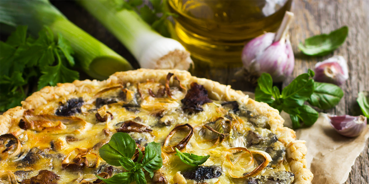 Leek and Mushroom Tart with Comté Reserve