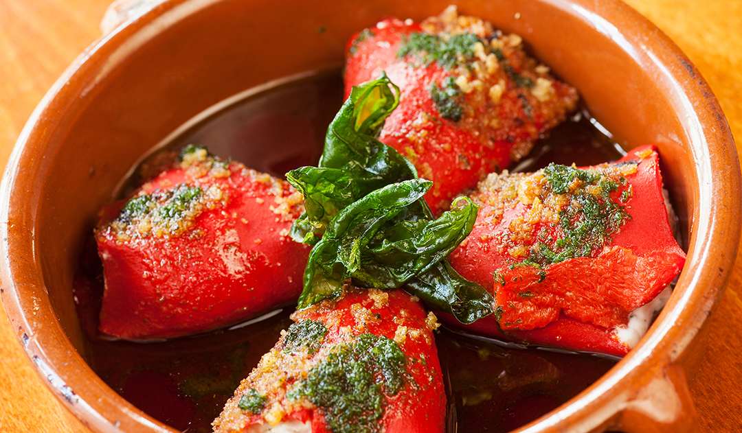 Seared Piquillo Peppers Stuffed with Manchego