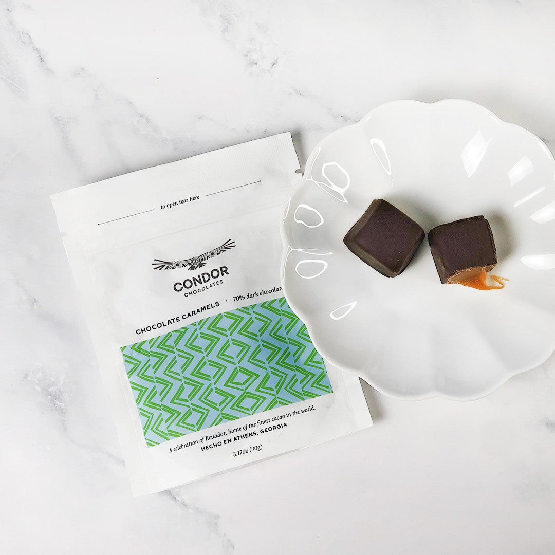Chocolate Caramels, 70% Dark - Condor 3.17 oz
