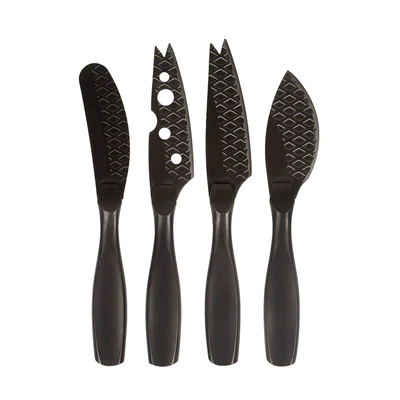 Cheese Knife Set Mini Monaco + Black