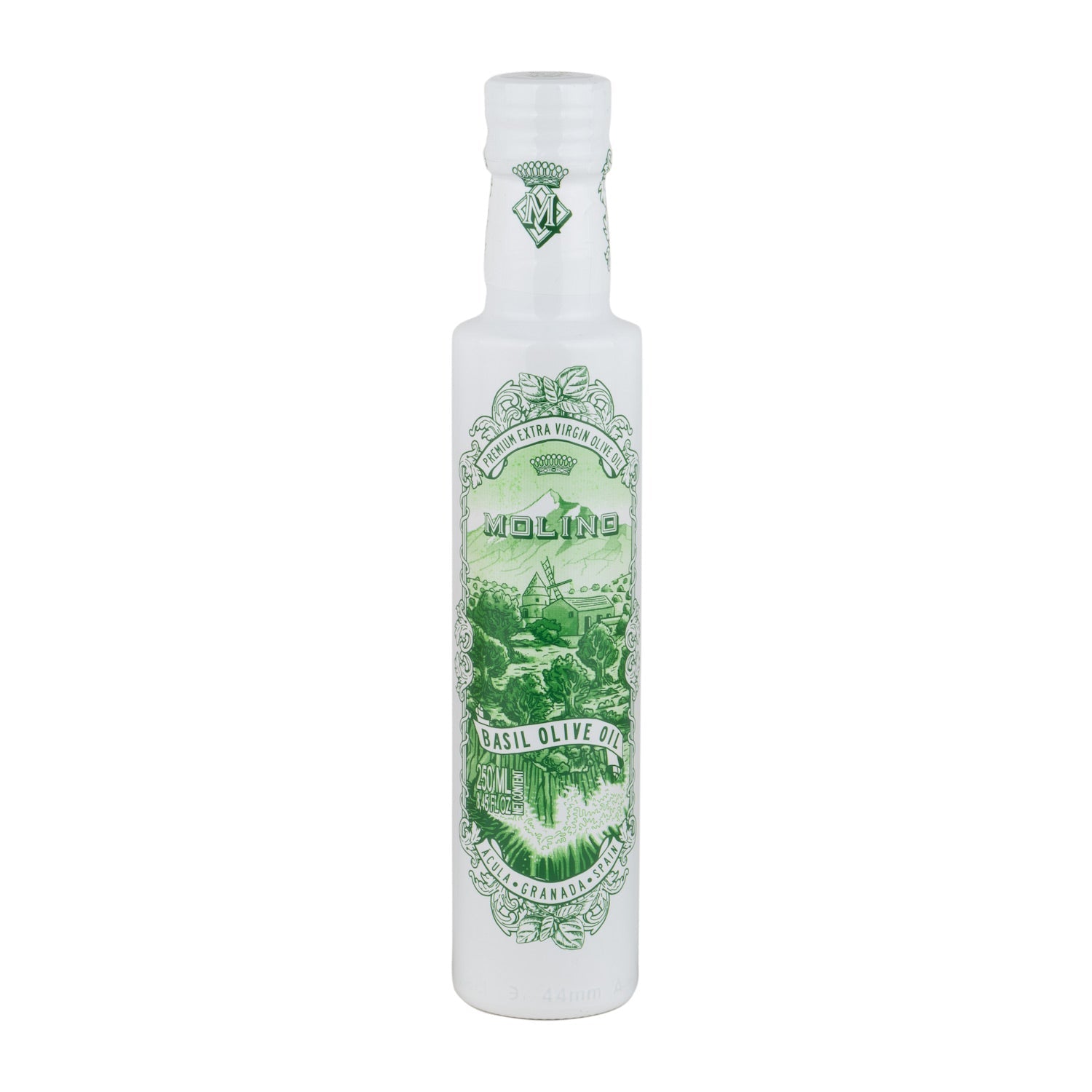 Bottle of Molino Basil Olive Oil