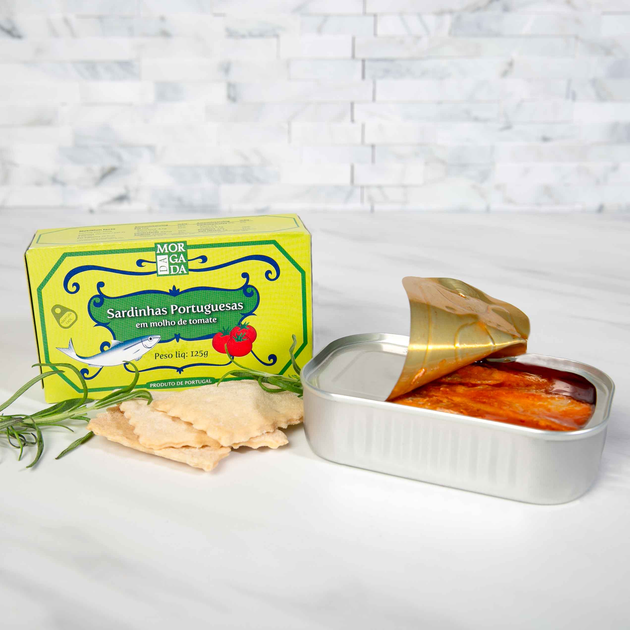 Da Morgada Sardines in tomato sauce with crackers