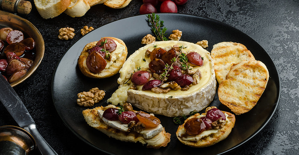 Rush Creek Reserve with Roasted Grapes and Walnuts