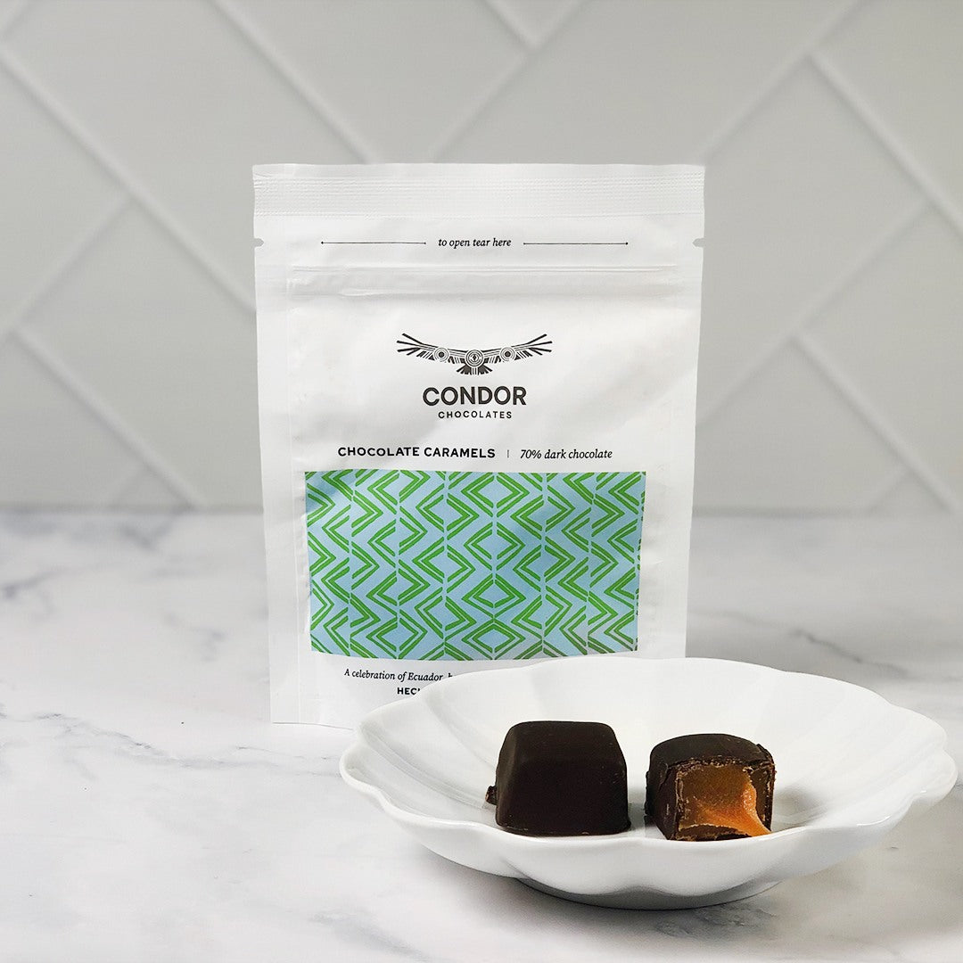 Chocolate Caramels, 70% Dark - Condor 3.17 oz