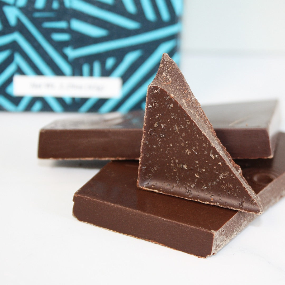 Dark Chocolate Bar, 72% + Smoked Sea Salt - Condor 2.29oz