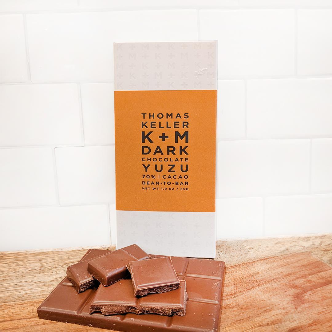 K + M Yuzu Dark Chocolate Bar - Thomas Keller - 1.9 oz