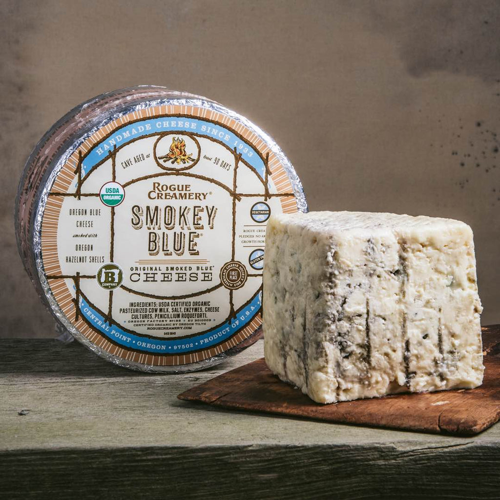 Smokey Blue Cheese brick with packaging